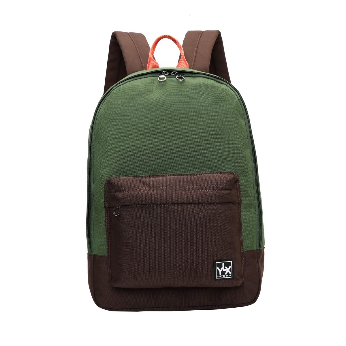 YLX Classic Backpack | Army Green & Dark Brown
