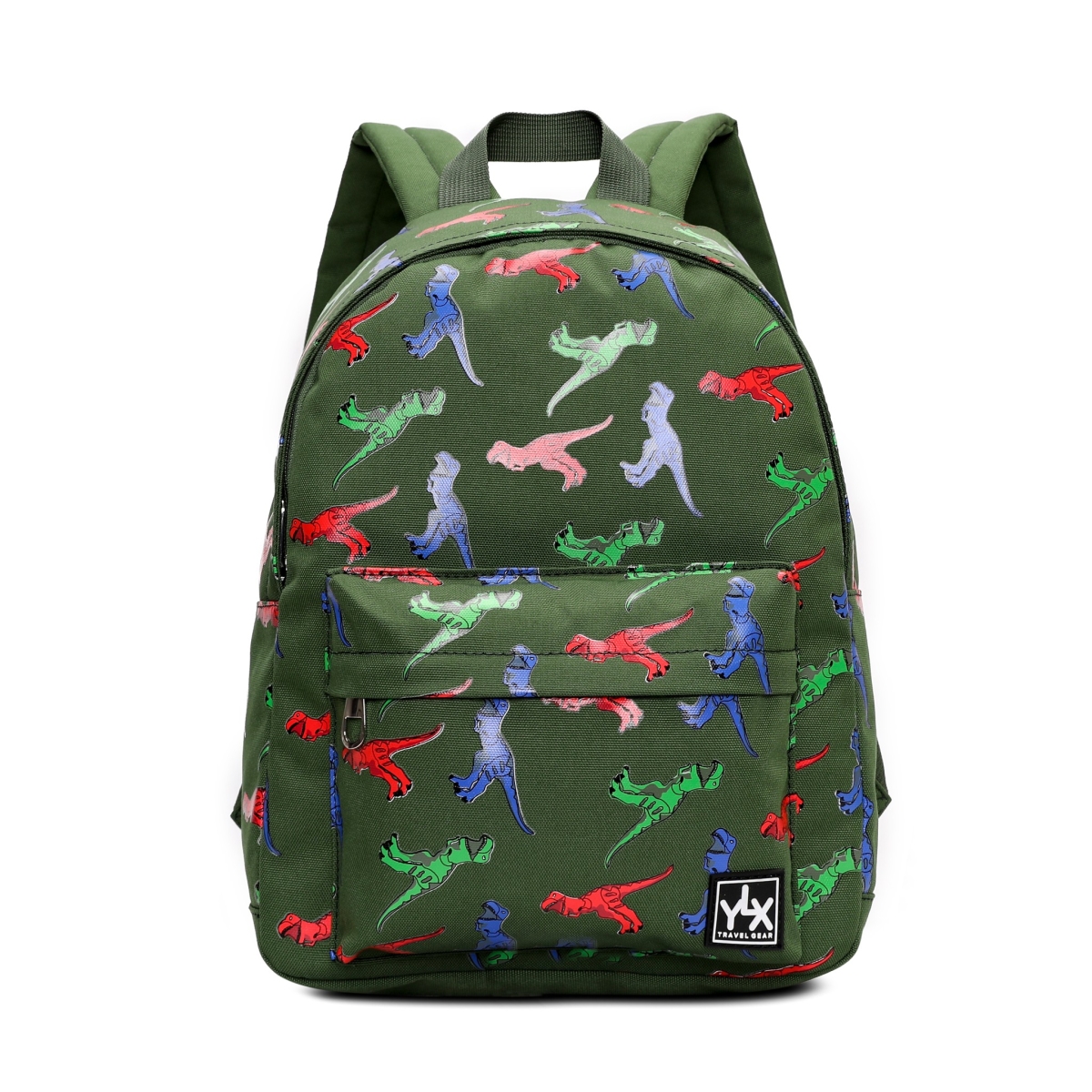 YLX Hemlock Backpack - Kids | Army Green & Dinosaurs