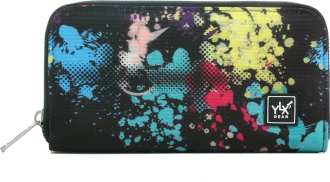 YLX Koa wallet | Black Paint Splatter