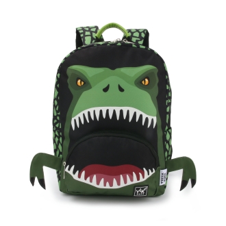 YLX Dino Bite Backpack | Kids | Green Dino Bite