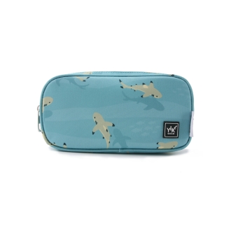 YLX Sprout Pencil Case | Turquoise Water & Sharks