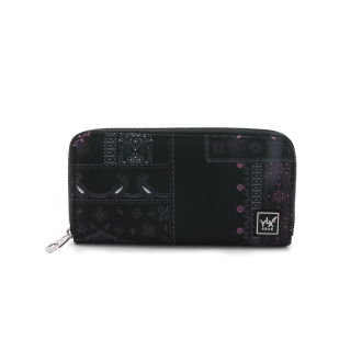 YLX Koa wallet | Black Geo Paisley