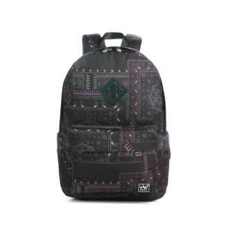 YLX Finch Backpack | Black Geo Paisley