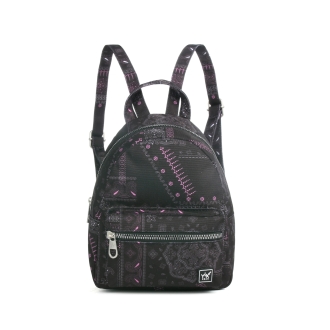 YLX Mini Backpack | Black Geo Paisley