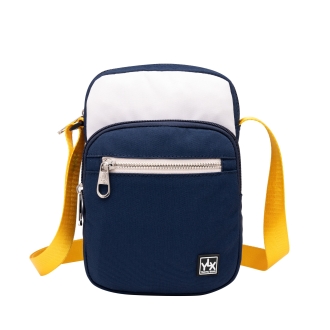 YLX Adonis Crossbody Bag | Off White & Navy Blue