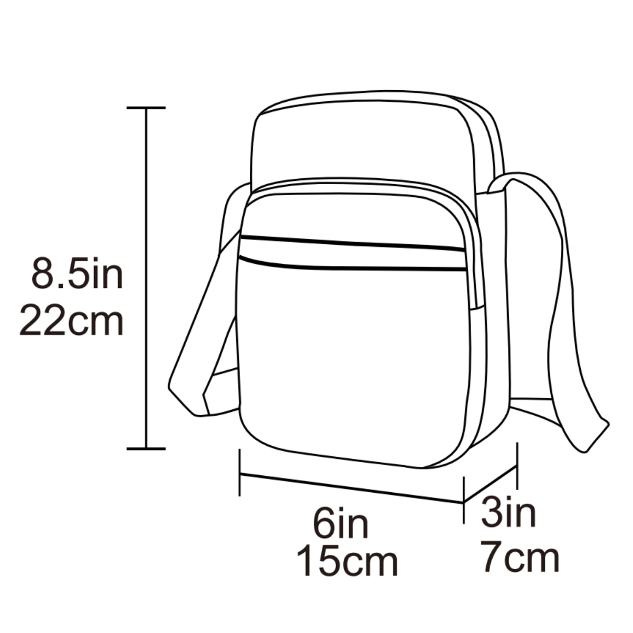 YLX Adonis Crossbody Bag Dimensions