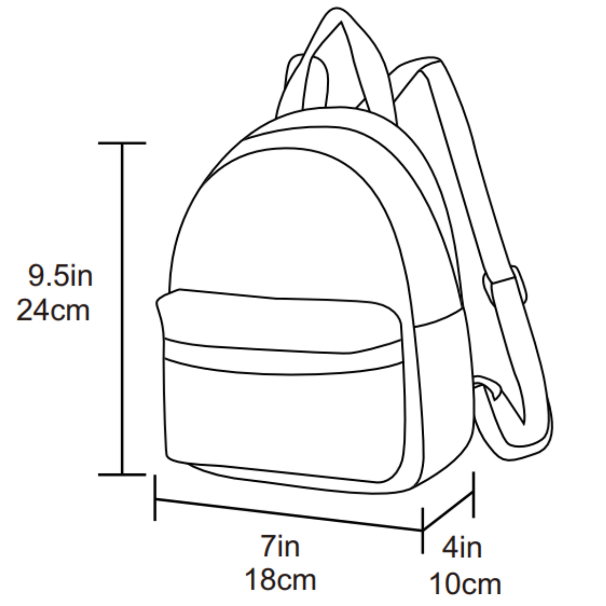 YLX Mini Backpack Dimensions