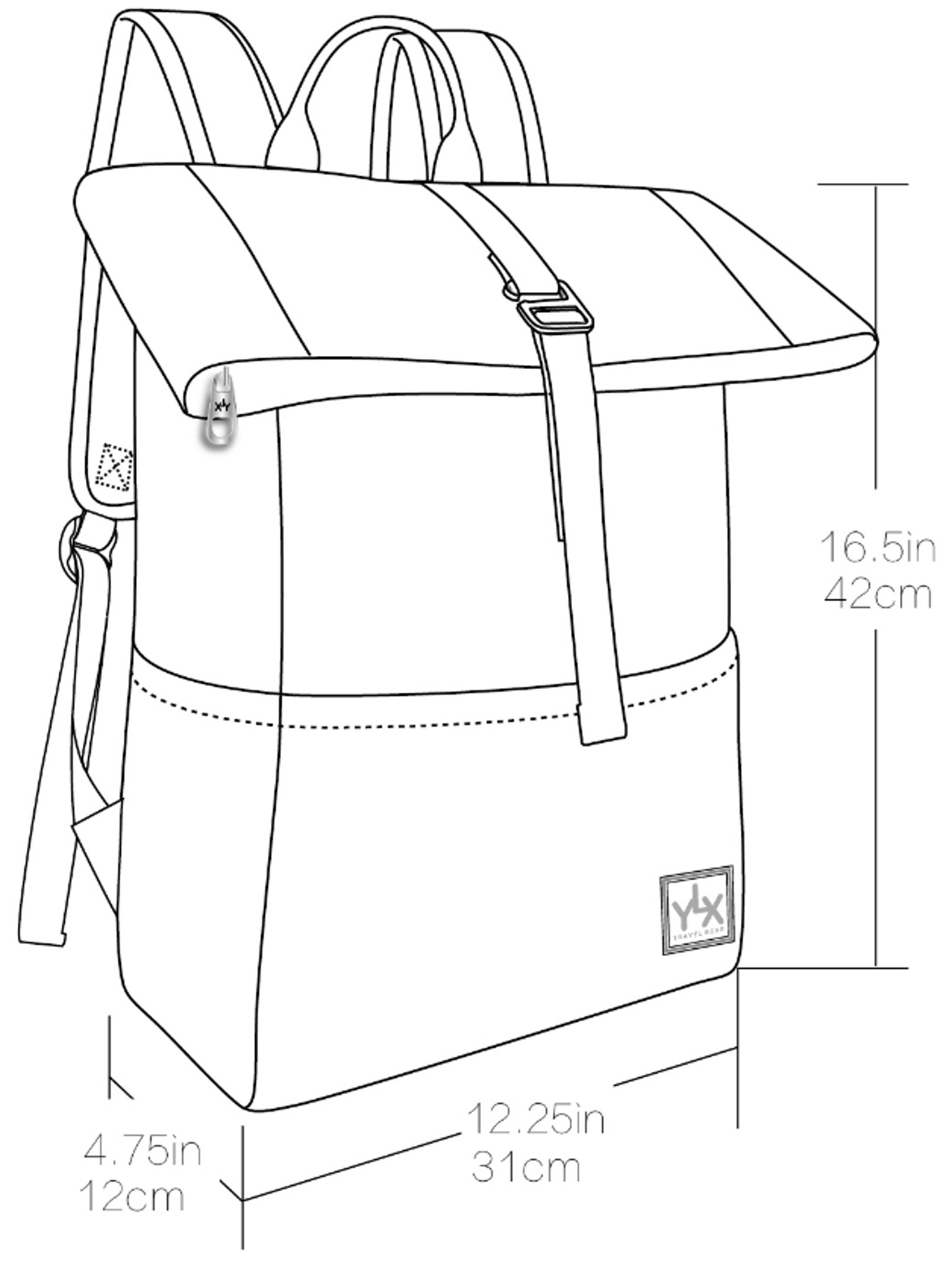 YLX Original Backpack Dimensions